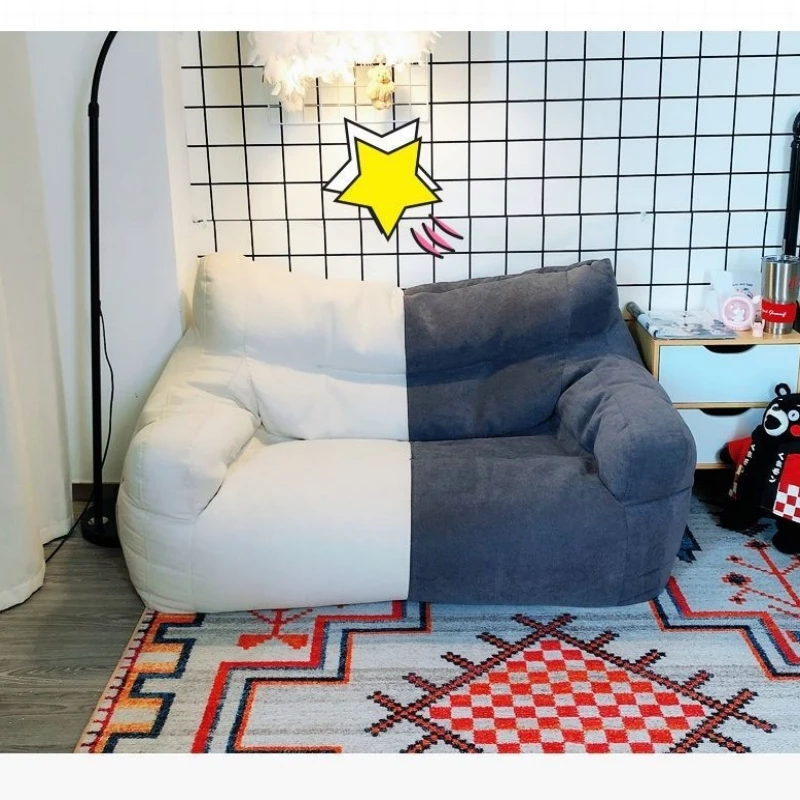 Bedroom Corner Comfy Small Lazy Sofa Cotton Linen Lounge Couch Recliner Floor Seat Tatami