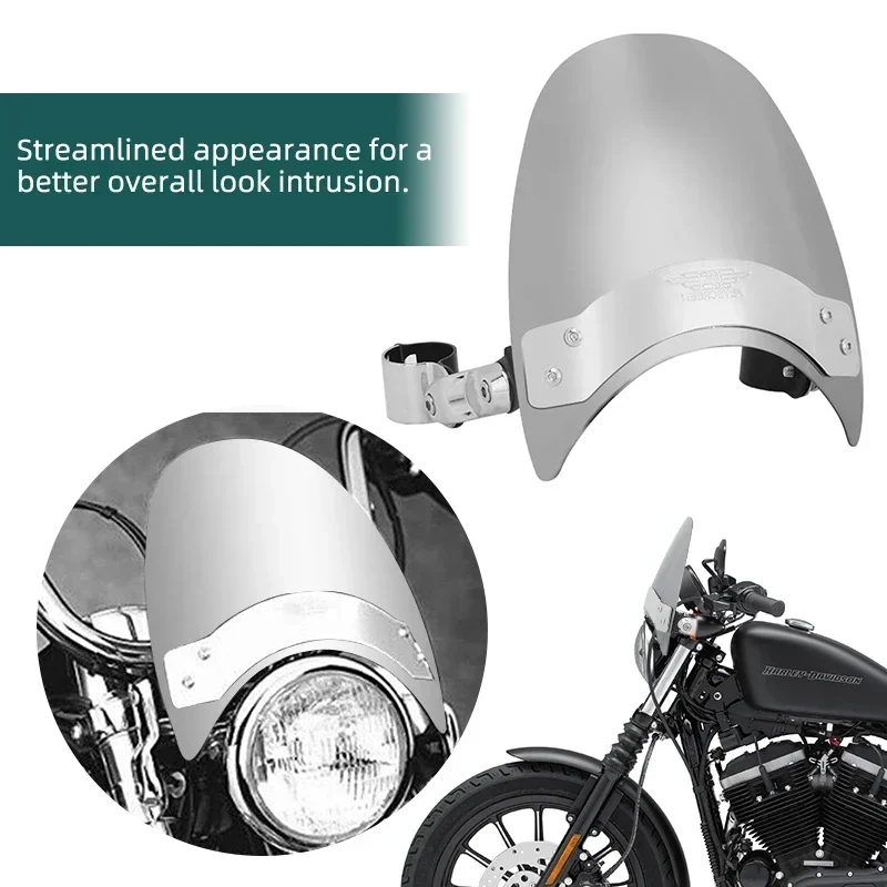 Аксессуары для мотоциклов лобовое стекло черный хромированный козырек Harley Sportster
