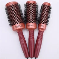 professional round hair comb hairdressing curling hair brushes comb ceramic iron barrel comb salon styling tools sml