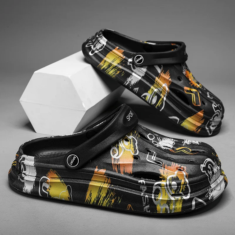 

Summer Sandals for Men Casual Beach Slippers Man Garden Shoes Non-slip Thick Sole Sandals Outdoor Clogs Sandals Unisex