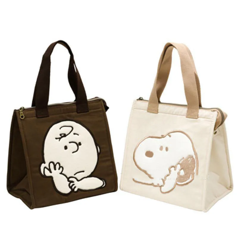 

2022 New Snoopy Kawaii Spike Japanese Puppies Thermal Insulation Lunch Bag Thermal Insulation Bag Handbag Cartoon Handbag