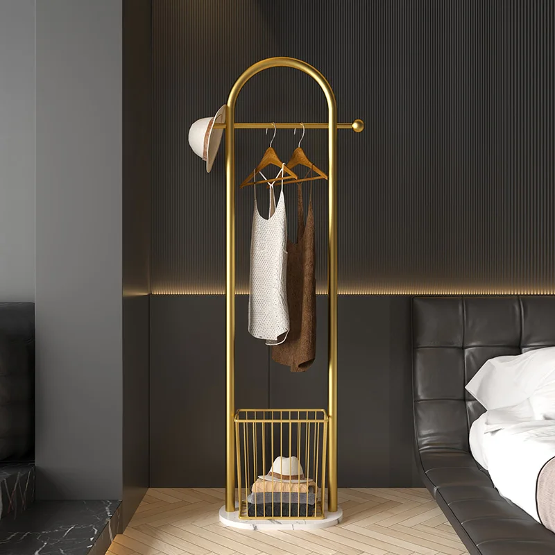 

Garment Hat Coat Rack Stand Clothes Dryer Boutiqu Clothing Rack Gold Bag Stand Corner Shelf Perchero De Pie Bedroom Furniture