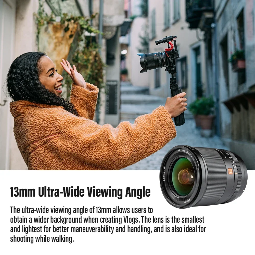 Объектив камеры Viltrox 13 мм 23 33 56 F1.4 для Sony E Auto Focus