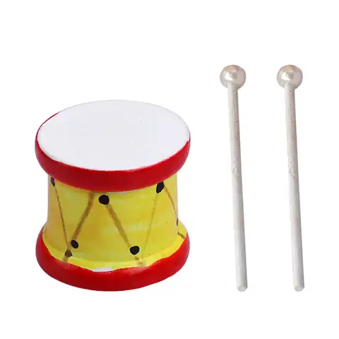 Набор миниатюрных крошечных мини-мебели для младенцев музыкальные деревянные аксессуары имитация дома инструмент барабанная палочка