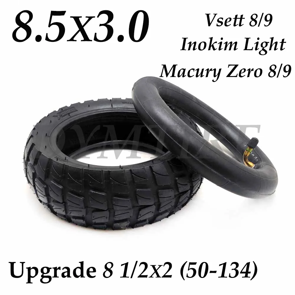 Шина для бездорожья 8.5x3.0 для электросамоката серий VSETT 8/9, Macury Zero: расширенная шина 8 1/2x2 (50-134) в комплекте.