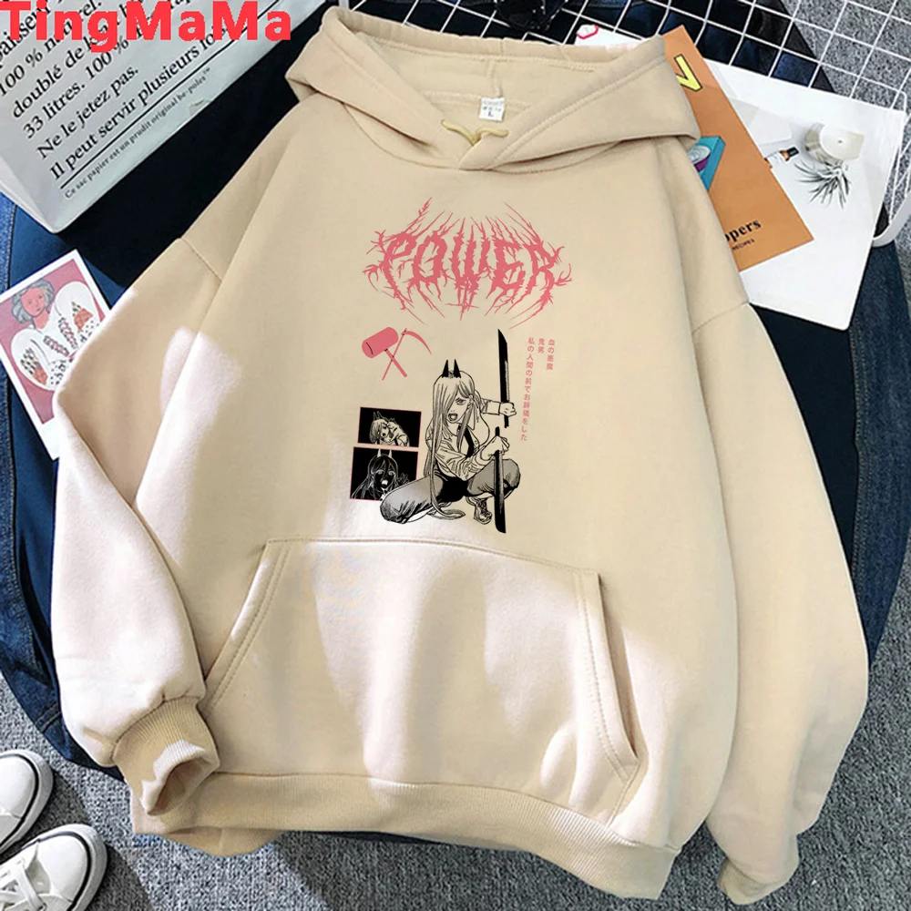 

chainsaw man hoodies women anime graphic tracksuit clothes women graphic sweater