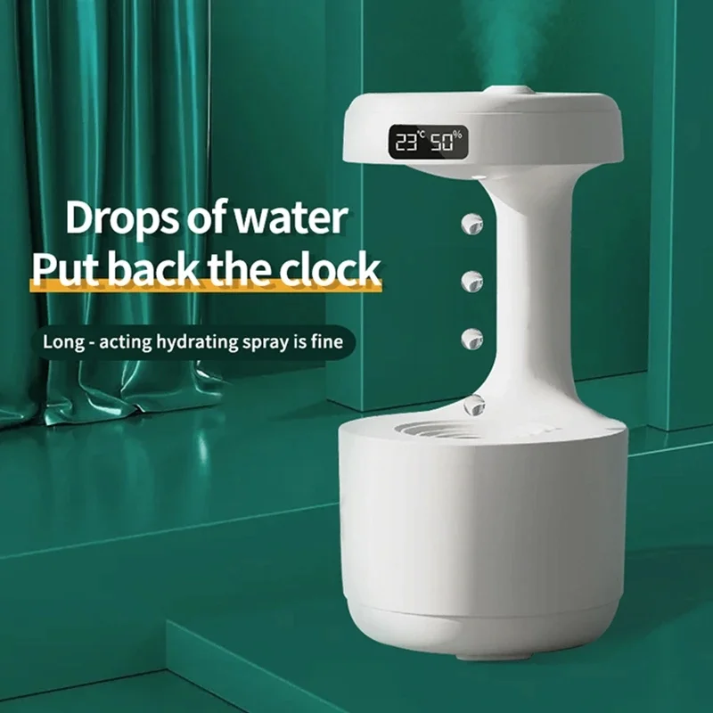 

800ml Anti-gravity Diffuser Night Light Weightless Sprayer Creative Decorations Holiday Cool Gifts Water Droplet Air Humidifier