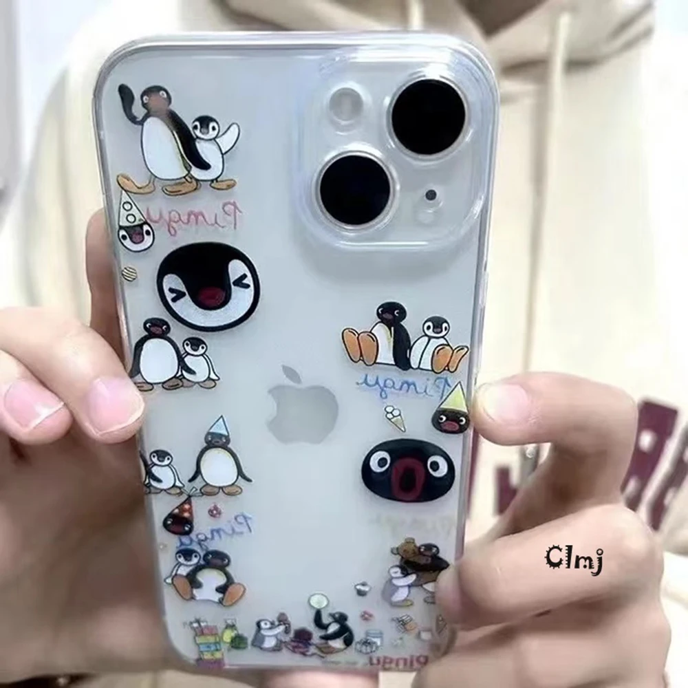 Clmj Роскошный чехол для телефона с милым пингвином Oppo A3x A3 A60 A79 A98 A78 A58 A38 A18 A57 A76 A17 A74