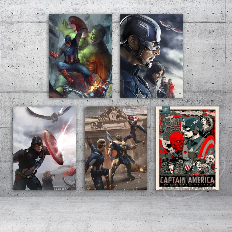 

Captain America Hd Print Comics Wall Art Movie Marvel Home Decor Picture Posters Canvas Painting No Frame For Bedroom Artwork