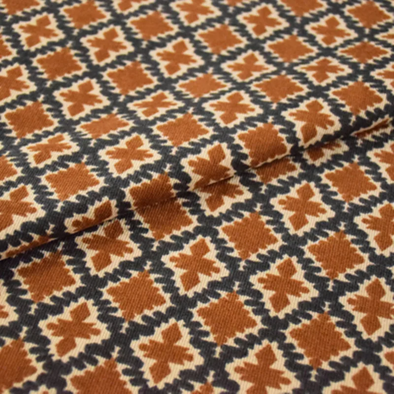 Вельветовая ткань в стиле ретро с цветочным принтом китайском для ткани Хань