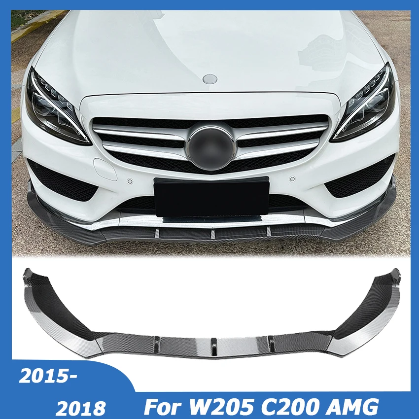 

Для Mercedes Benz W205 C180 C200 C260 AMG 2015-2018, передний бампер, боковой спойлер, сплиттер, крышка, комплект защиты корпуса, автомобильные аксессуары