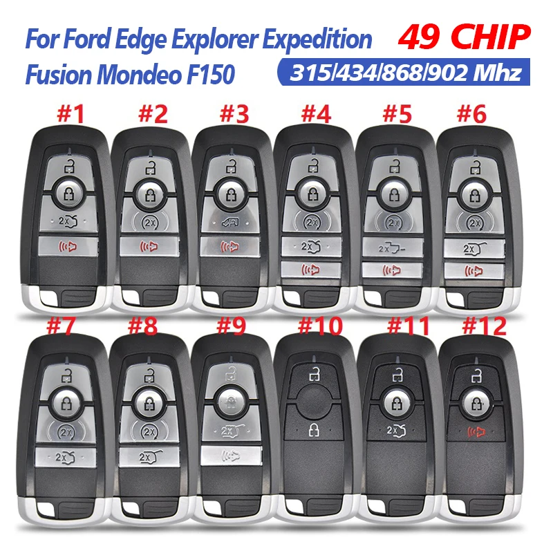

CN018109 315/434/868/902 Remote Key For Ford Edge Explorer Expedition Fusion Mondeo F150 Replacement Smart Keyless Promixity