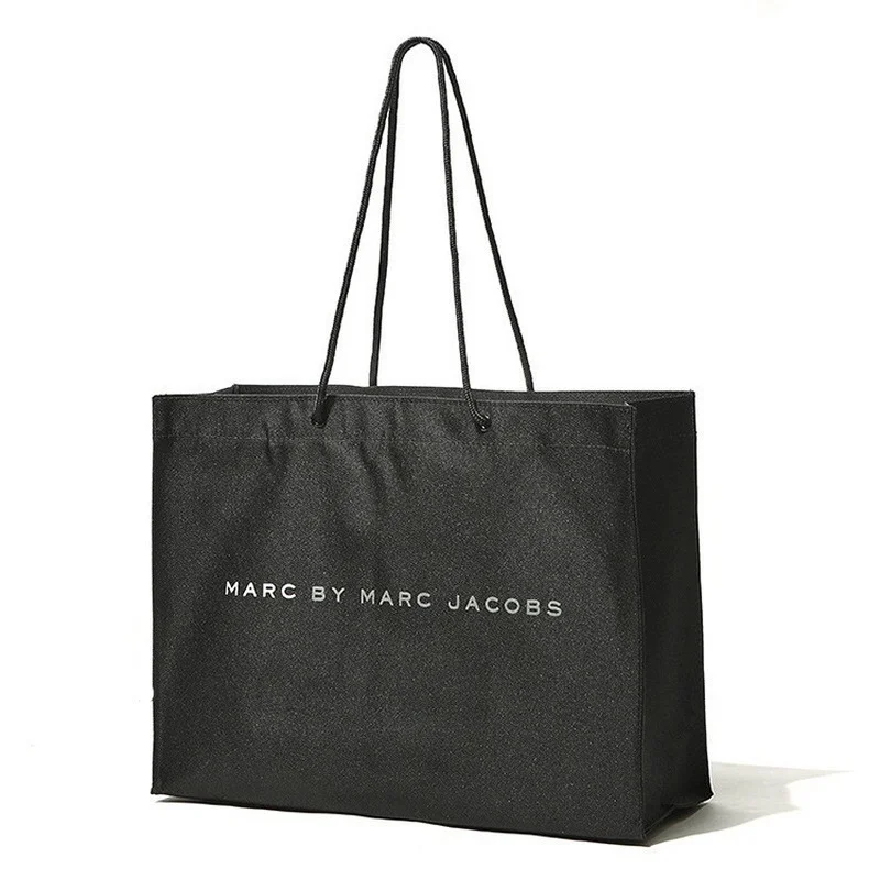 Marc-Bolso de compras clásico negro para mujer, bolsa portátil de marca de moda, de gran capacidad, protección del medio ambiente