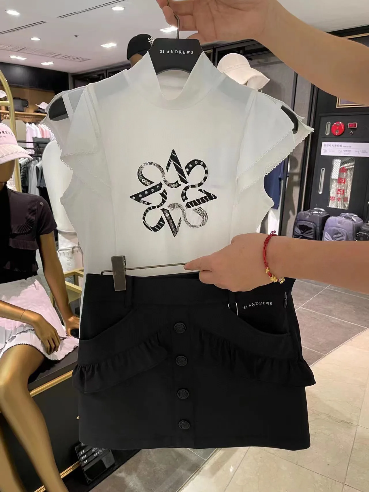 Spring/summer 2022 new lace-up collared short sleeved women's T-shirt sleeveless vest outdoor sports quick drying casual clothes