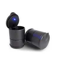 car ashtray with lid portable cigarette holder for office home blue led light for men exquisite auto accessories