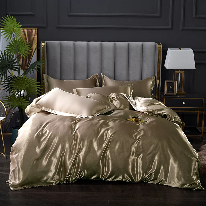 

High-end Satin Duvet Cover Rayon Quilt Cover Full Twin King Size Quilt Cover 230*260 No Pillowcase Does Not Include Any Filler