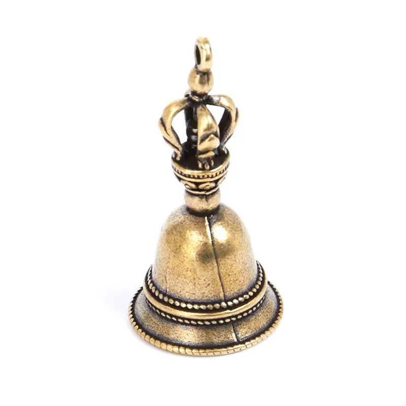 

1pc Brass Handicraft Drop Bell Key Car Button Wind Bell Tibetan Bronze Bell Creative Gift Home Decoration Accessories