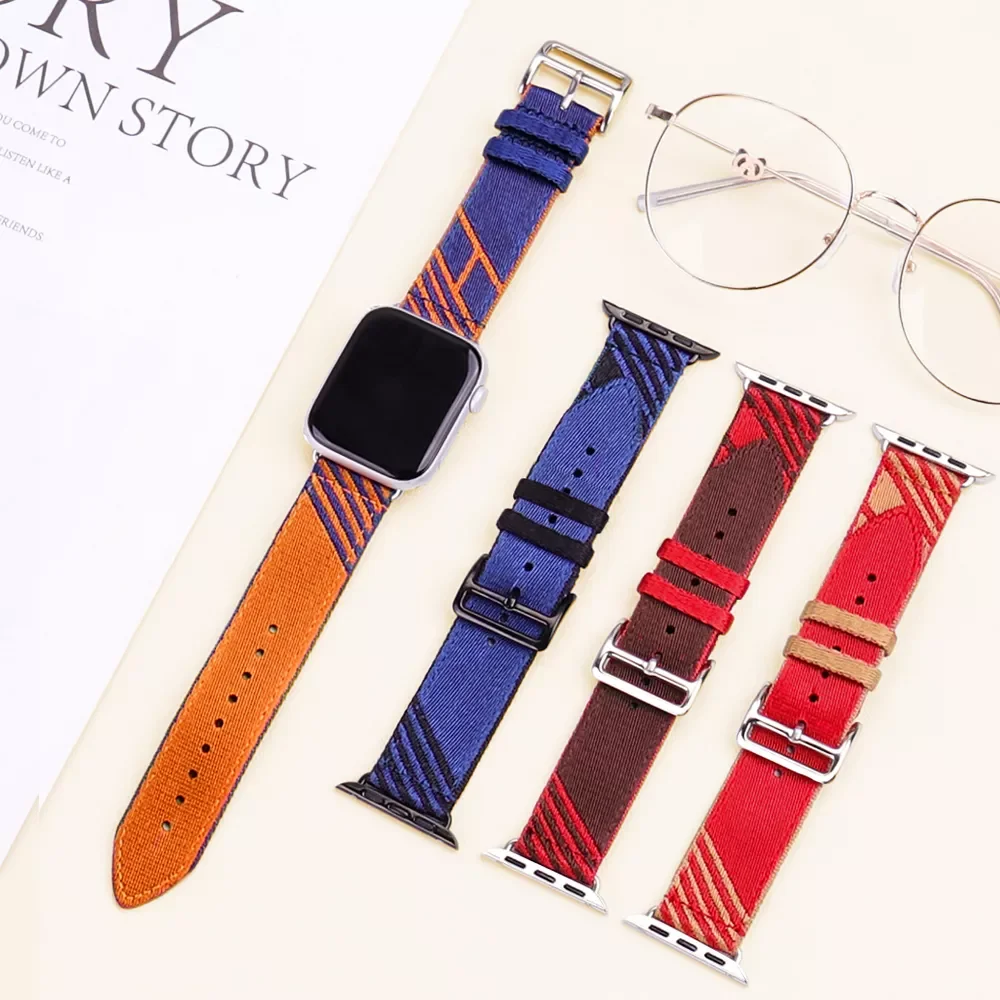 For Apple watch Nylon band for 41mm 45mm Jumping Single Tour strap 40mm 44mm 38mm 42mm series 7 6 54321 SE smart watch Bracelet