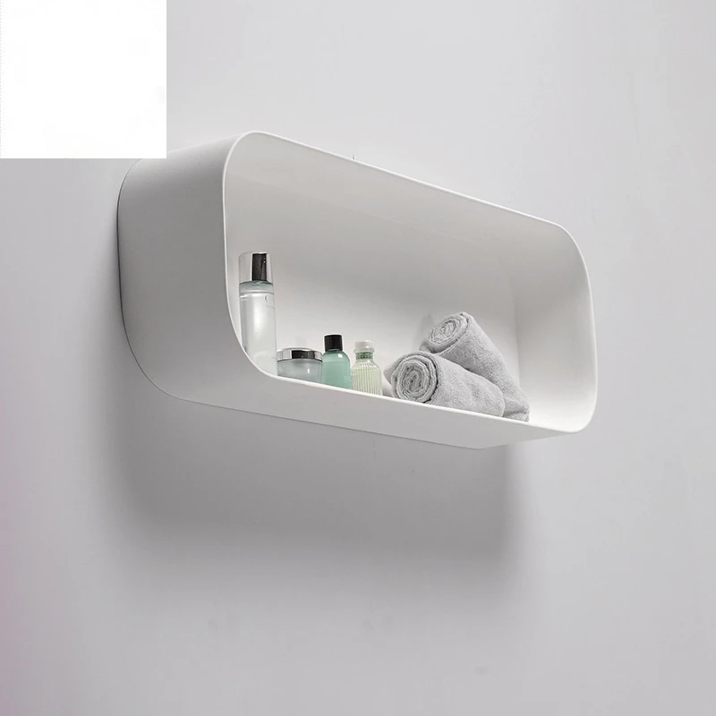 

Sanitary Ware Wall Shelf For Bathroom Stylish Artificial Stone Acrylic Solid Surface Bathroom Wall Shelf Towel Shelf