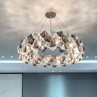 fashionable light luxury crystal chandelier high end luxury living room lamp modern minimalist bedroom lamp creative lamps