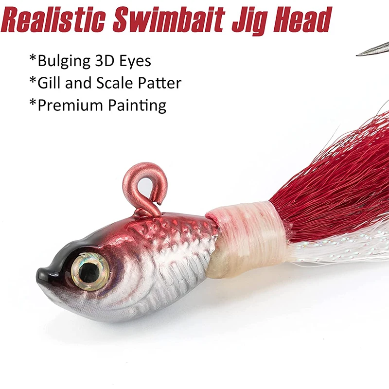 Фото Микро-приманки ORJD с цветными хвостами из свинца, рыболовные приманки с низом для ловли снизу, приманка в полоску для ловли окуня, искусствен... №2