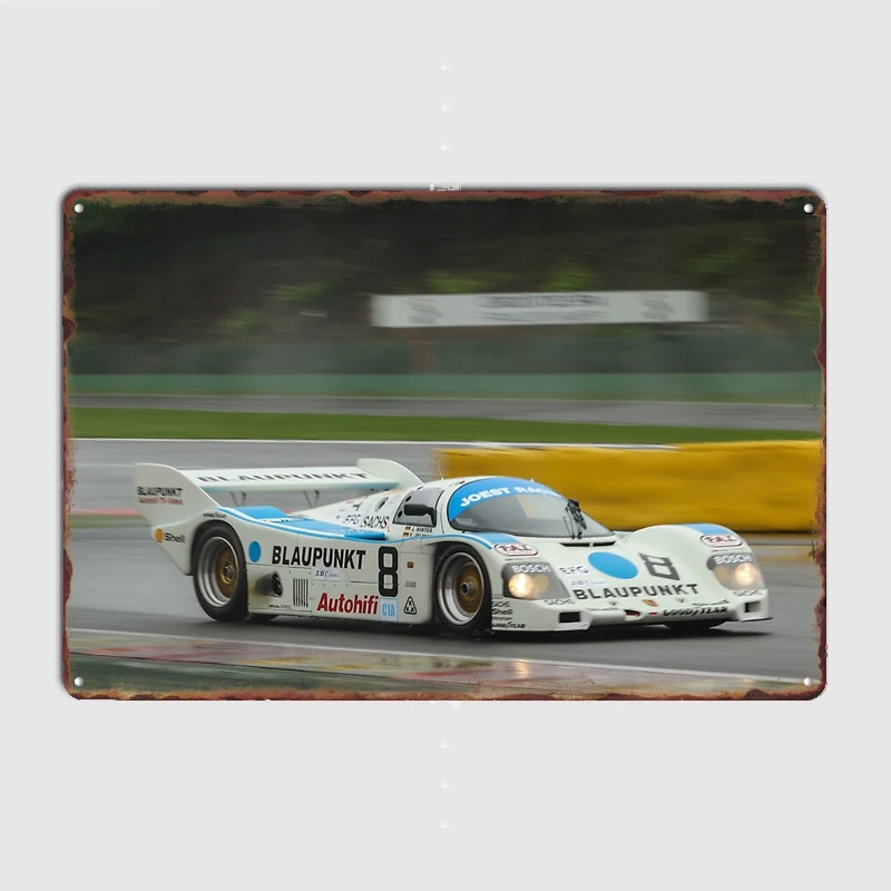Фото Ретро-постер Group C Racing Spa, металлическая вывеска, декор для автоклуба, украшение для дома и бара, настенный декор для помещений и улицы №1