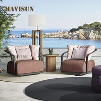 new large sofa for living room villa outdoor garden furniture plastic aluminum cheap high quality simple modern straight couch