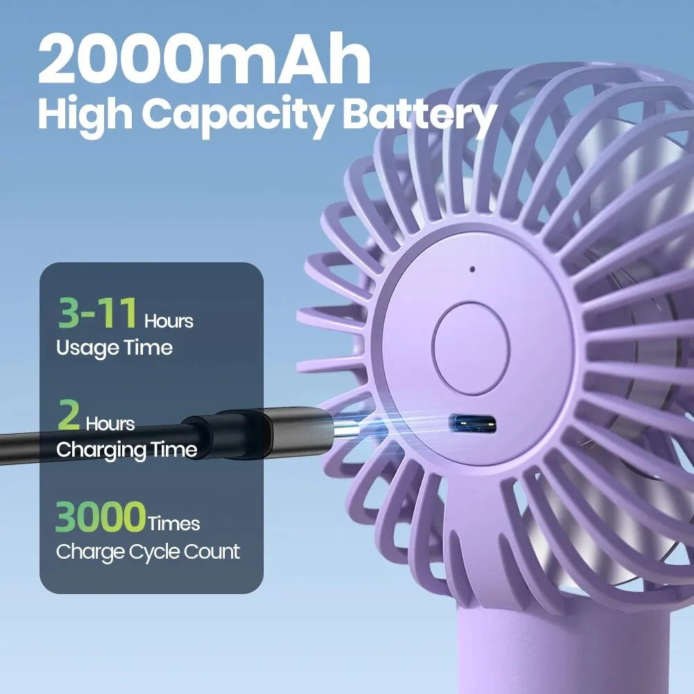 Портативный мини-вентилятор TOPK с распылением воды емкостью 2000 мАч