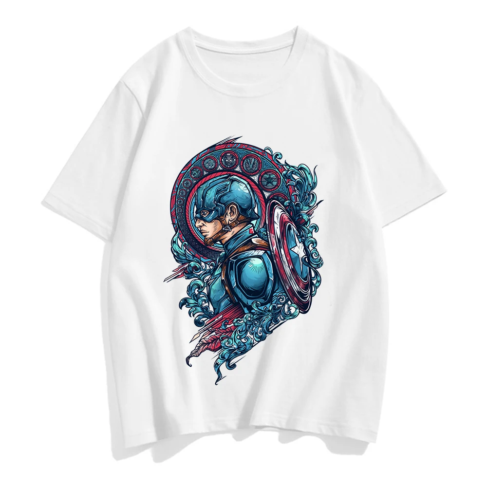 Футболка Человек-паук Мужская футболка с надписью Marvel Мультяшные аниме Harajuku Kawaii