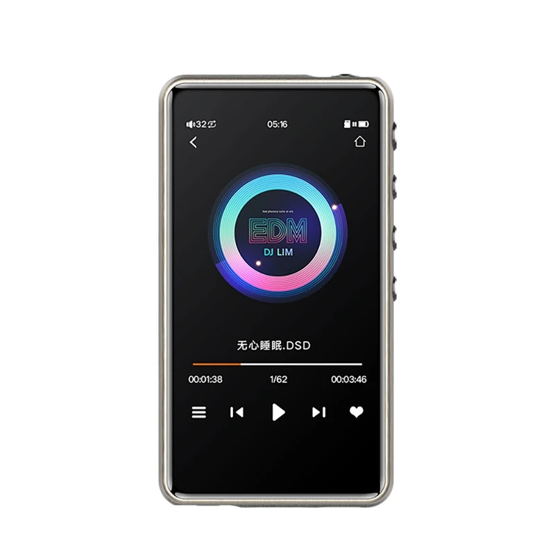 

MP3-плеер Bluetooth 5,0, автомобильный портативный плеер с Полноразмерным сенсорным экраном, Hi-Fi, без потерь, музыкальный MP3-плеер с поддержкой SD-кар...