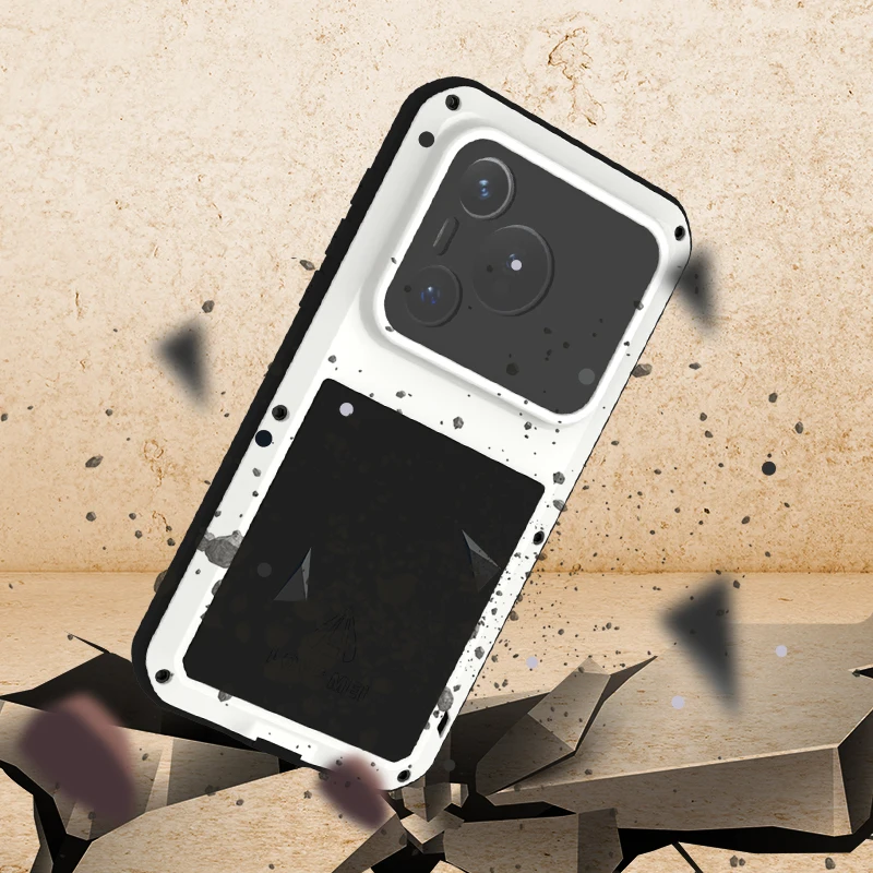 Чехол для телефона Love Mei Huawei Pura 70 Ultra P60 Pro P50 металлический силиконовый защитный