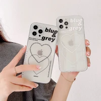art love heart phone case for iphone 11 12 13 pro max 7 8 plus xs x xr se2020 fashion transparent shockproof frame back cover