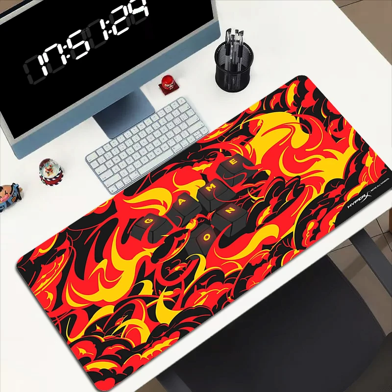 

HyperX Desk Pad Mat Computer Tables Keyboard Xxl Mouse Large Mousepad Anime Pads Pc Gamer Accessories Table Mause 900 × 400 Mats