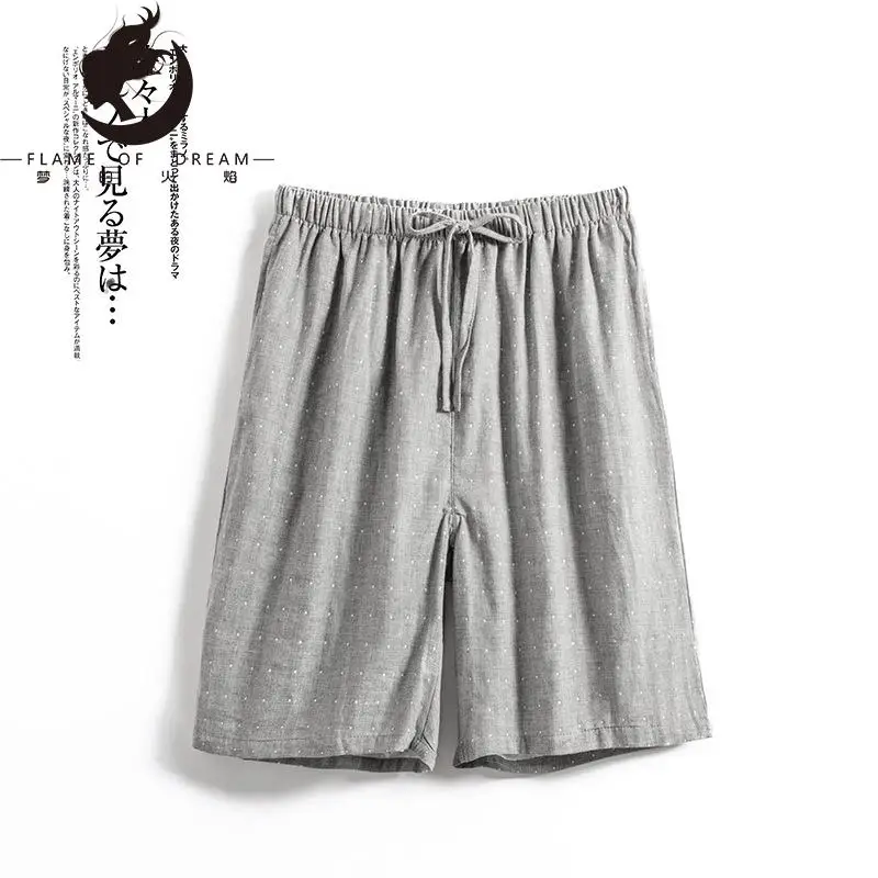 Flame Of Dream Cotton  Pajamas Pants Men's Short  Pants Large Sleep Wear Men 221703