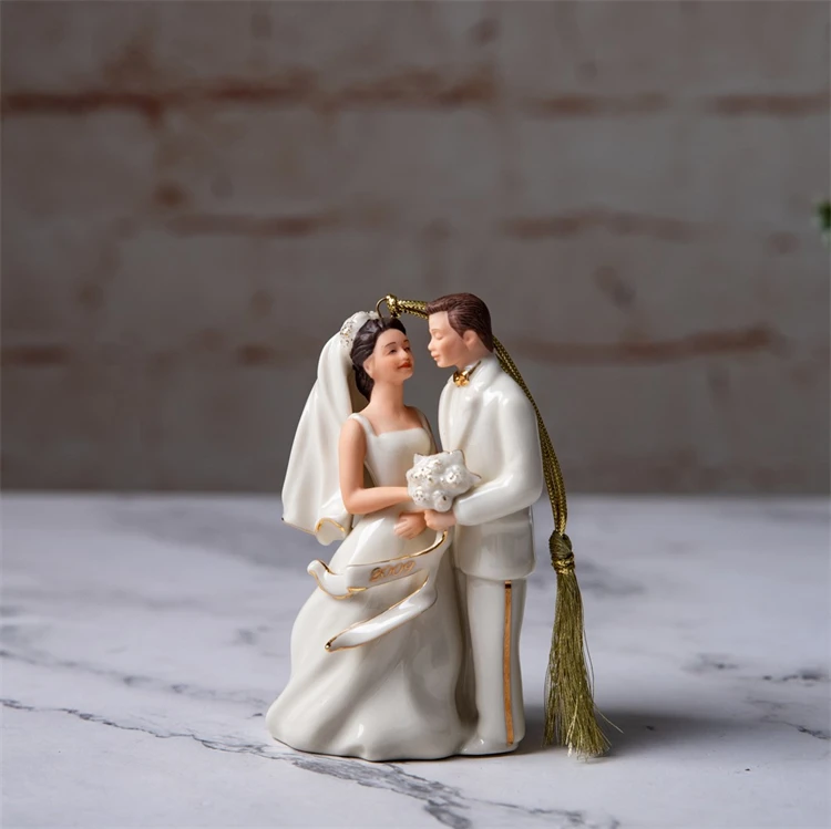 

Керамическая фигурка Lenox для невесты и жениха с ручной росписью, свадебные украшения, подарок, украшение для дома и гостиной