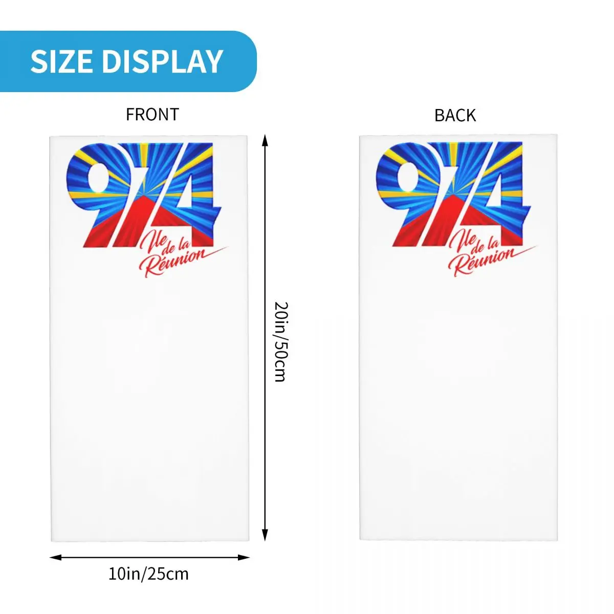 974 год бандана с логотипом Reunion Island обогреватель для шеи женщин и мужчин зимний