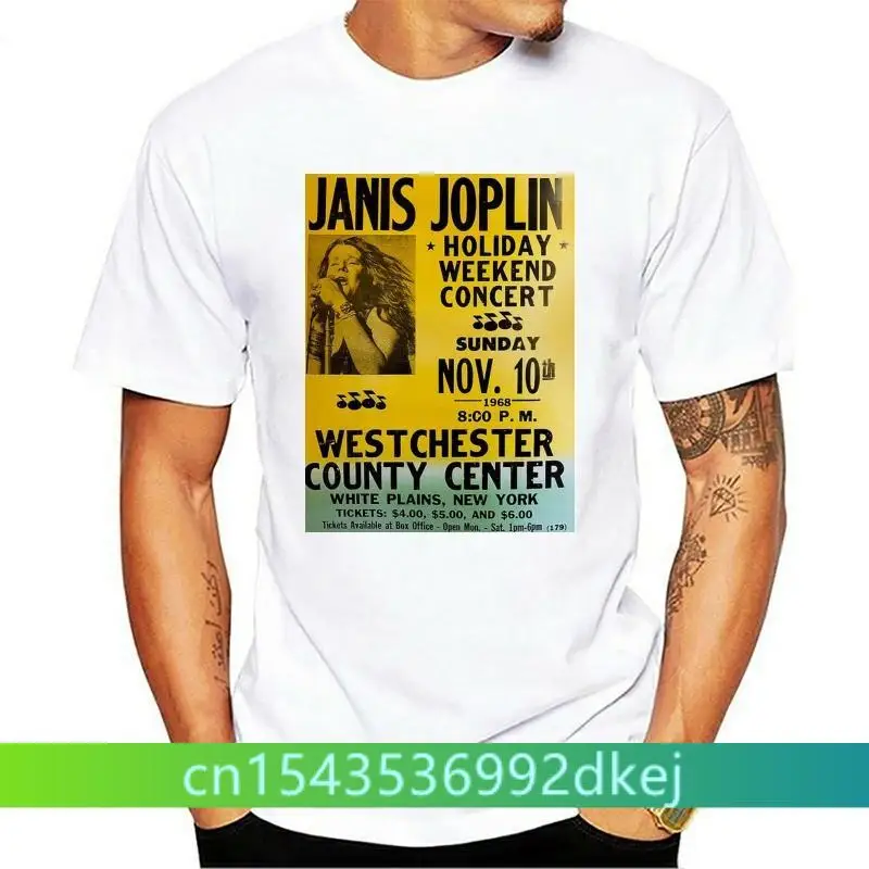 

Fashion 2018 Summer Janis Joplin Freedom Hall Full Tilt Boogie Band Concert Poster T-shirt S - 2XL Short Sleeve Crew Neck Fashio