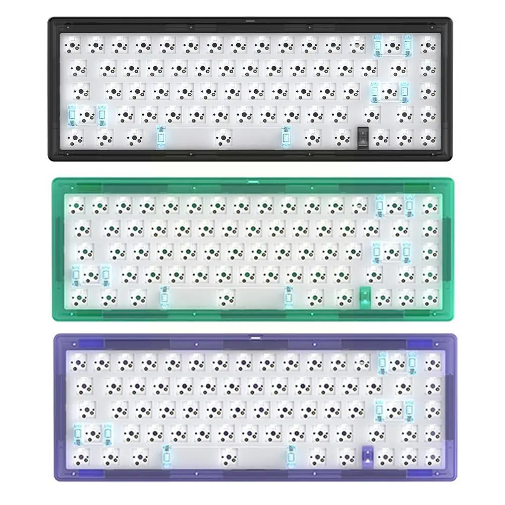 

Комплект механической клавиатуры Gas67 Hot Swap, прокладка, конструкция Type-c Rgb, совместимая с 3/5 контактами для Gateron C5r6