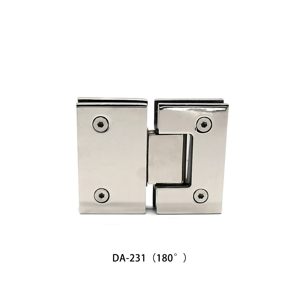 

180-Degree Polished Clip Wall-Mounted Cabinet Hinge Replacement Parts Stainless Steel Cupboard Furniture Clamp Easy Install