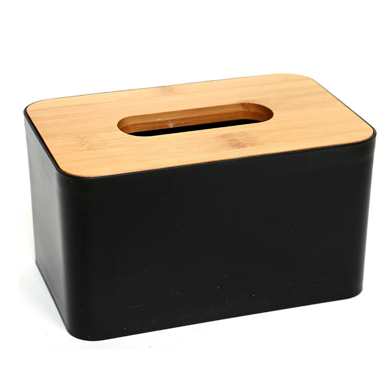 

Tissue box with wooden lid Car Toilet Pumping box Home Living Room Large Storage Box Decoration Bedroom Kitchen Desktop Nordic