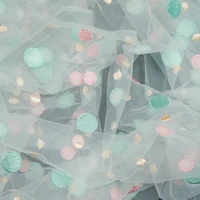 new mesh gauze fabric polka dot fabric spot mesh lace fabric colorful dot tulle fabric bridal gown fabric