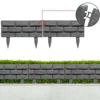8pcs plastic brick splicing garden edging fence for lawn yard grass edge skirting border picket multi purpose decor