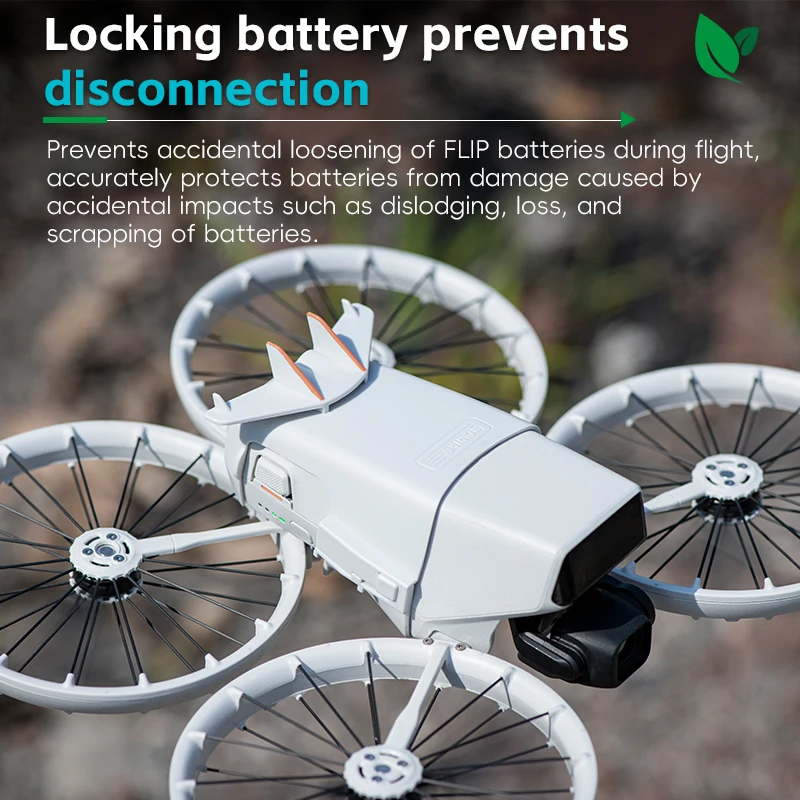 Фото STARTRC Защитная пряжка для аккумулятора для аксессуаров DJI FLIP Flight Tail Wing Drone Battery Защита от падения №2
