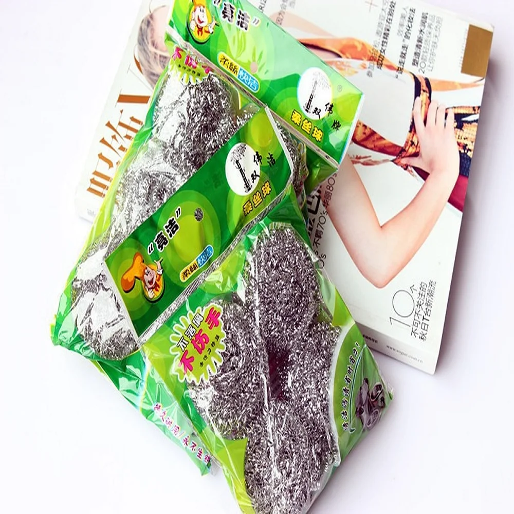 

1/4/6Pcs Stainless Steel Scouring Ball for Washing Dishes Scrubbers Cleaning Utensil Spiral Scourers Cleaner Kitchen Accessories