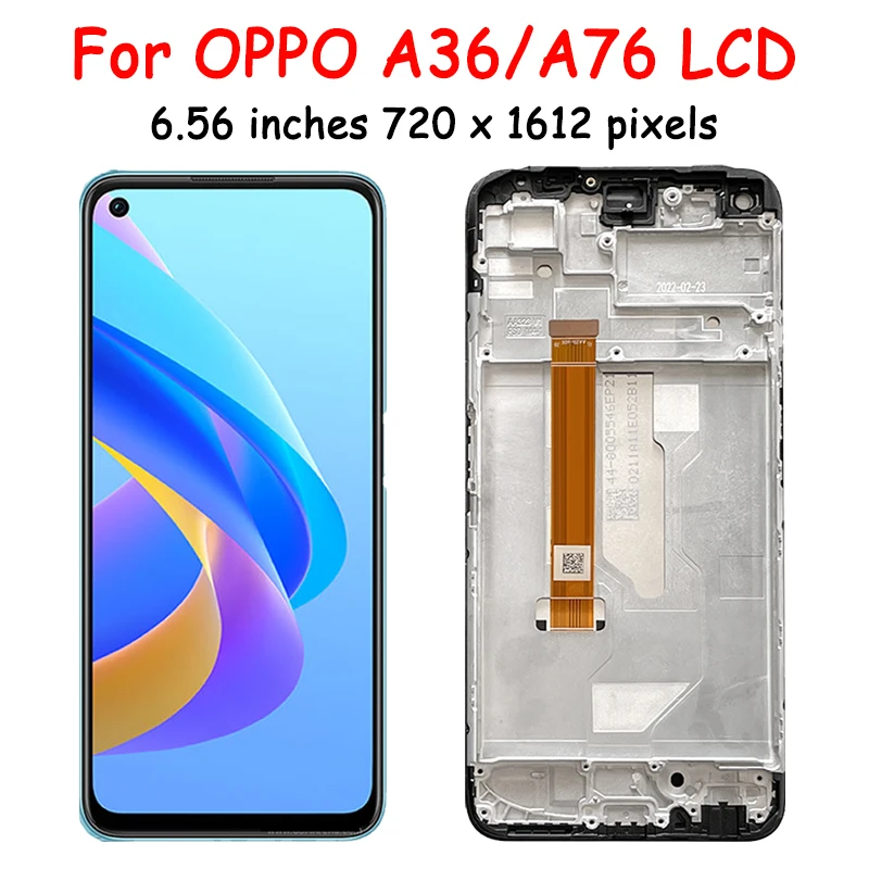 6 56 &quotдюймовый ЖК-экран для Oppo A76 CPH2375 дигитайзер в сборе замена A36 PESM10
