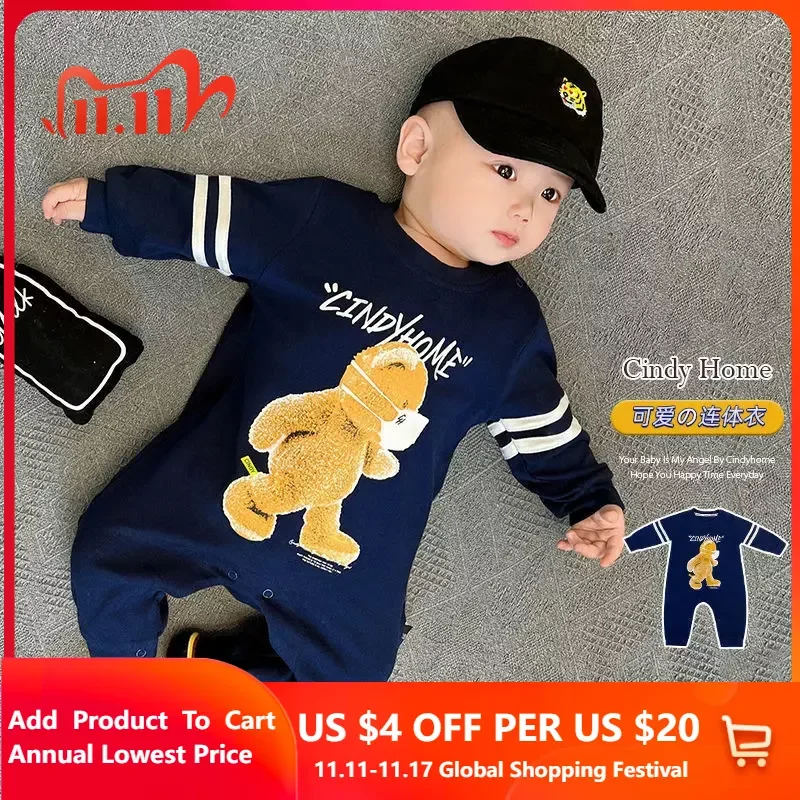 

Baby Boys Clothes Longs Sleeve bodysuit & one piece Newborn Clothes Korean dongdaemun high quality clothing baby romper winter