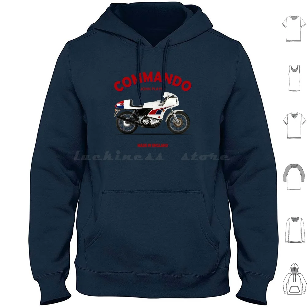 

The John Player Commando Hoodie cotton Long Sleeve Motorcycle Norton Commando Norton John Player Jpn John Player Commando