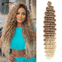 22inch 28inch synthetic long deep wave twist crochet hair pink braiding hair curly wave extensions for black women heymidea%c2%a0