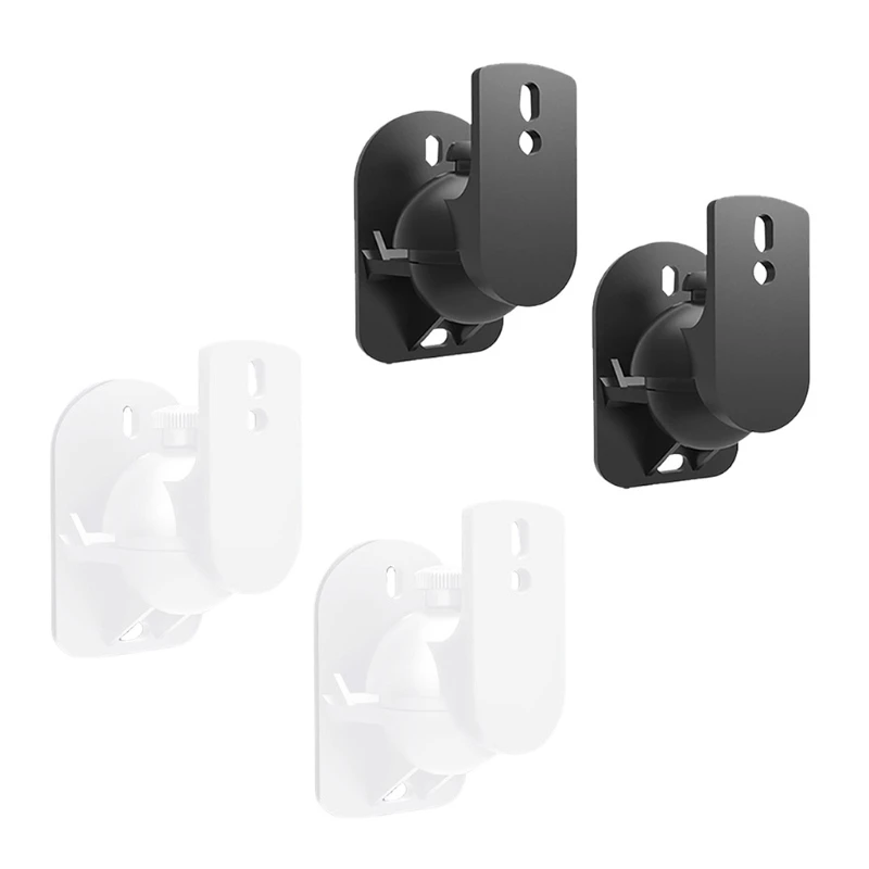 T5EE Universal Surround Small Satellite Ceiling Speaker Brackets 1Set Black Soundbar Wall mounting Brackets for Speakers