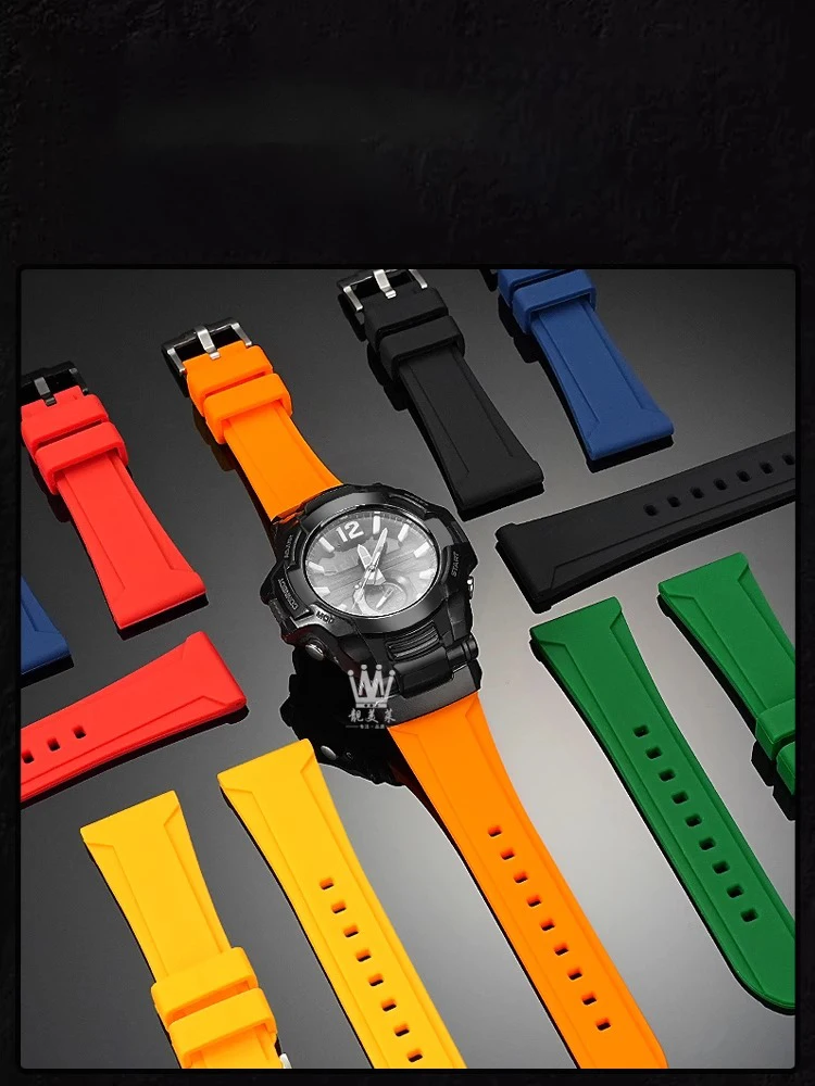Фото Для Casio g-shock 5536 Black Knight gr-b100 резиновый ремешок для часов GR B100 модифицированный силиконовый ремешок для часов GR-B100-1A мужской браслет №2